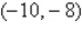 <strong>Find the coordinates for the point that is ten units to the right of the y-axis and is eight units down from the x-axis.</strong> A) B) C) D) E)