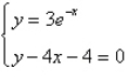 Use a graphing utility to solve the system of equations. Find the solution accurate to two decimal places.  