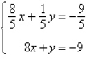 Solve the system by the method of elimination.  