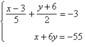 Solve the system by the method of elimination.  