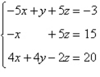 Solve the system of linear equations.  