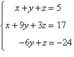 Solve the system of linear equations.  