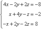 Solve the system of linear equations.  