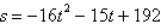 <strong>An object moving vertically is at the given heights at the specified times. Find the position equation for the object. At t = 1 second, s = 161 feet At t = 2 seconds, s = 98 feet At t = 3 seconds, s = 3 feet</strong> A) B) C) D) E)