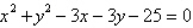 <strong>Find the equation of the circle that passes through the points .</strong> A) B) C) D) E)
