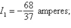 <strong>Applying Kirchhoff's Laws to the electrical network in the figure, the currents I<sub>1</sub>, I<sub>2</sub>, and I<sub>3</sub> are the solution of the system Find the currents. </strong> A) B) C) D) E)