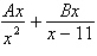 <strong>Write the form of the partial fraction decomposition of the rational expression. Do not solve for the constants. </strong> A) B) C) D) E)