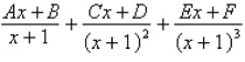 <strong>Write the form of the partial fraction decomposition of the rational expression. Do not solve for the constants. </strong> A) B) C) D) E)