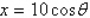 If , use trigonometric substitution to write as a trigonometric function of q, where .