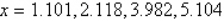 <strong>Use a graphing utility to approximate the solutions (to three decimal places) of the given equation in the interval . </strong> A) B) C) D) E)