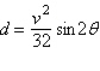 <strong>The horizontal distance d (in feet) traveled by a projectile with an initial speed of v feet per second is modeled by , where q is the angle at which the projectile is launched. Find the horizontal distance traveled by a golf ball that is hit with an initial speed of 50 feet per second when the ball is hit at an angle of . Round to the nearest foot.</strong> A) 115 B) 154 C) 77 D) 135 E) 38