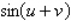 Find the exact value of given that and . (Both u and v are in Quadrant II.)