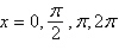<strong>Find all solutions of the given equation in the interval . </strong> A) B) C) D) E)
