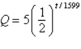 <strong>Let Q represent a mass of radioactive radium (<sup>226</sup>Ra) (in grams), whose half-life is 1599 years. The quantity of radium present after t years is Determine the quantity present after 300 years. Round to the nearest hundredth of a gram.</strong> A) 0.00 g B) 0.47 g C) 5.00 g D) 4.39 g E) 0.88 g