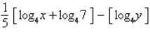 <strong>Condense the expression to the logarithm of a single term.</strong> A) B) C) D) E)