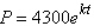 <strong>The population P of a bacteria culture is modeled by , where t is the time in hours. If the population of the culture was 5800 after 40 hours, how long does it take for the population to double? Round to the nearest tenth of an hour.</strong> A) 57.5 hours B) 9.6 hours C) 92.7 hours D) 94.5 hours E) 59.3 hours