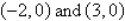 <strong>Solve for any x-intercepts for the graph of .</strong> A) B) C) D) E)