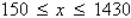 <strong>A 1500-liter tank contains 70 liters of a 30% acid solution and you add x liters of a 70% acid solution to the tank. If the function C, which represents the proportion of acid to the total solution in the final mixture, is given by , determine the domain based upon the physical constraints of the problem.</strong> A) B) C) D) E)