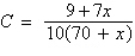 <strong>A 1500-liter tank contains 70 liters of a 30% acid solution and you add x liters of a 70% acid solution to the tank. If the function C, which represents the proportion of acid to the total solution in the final mixture, is given by , what percent does the concentration of acid appear to be approaching as x increases without bound? (Ignore the physical constraint that .)</strong> A) 100% B) 30% C) 40% D) 70% E) 20%