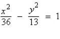 <strong>Find the standard form of the equation of the hyperbola with the given characteristics. vertices: foci: </strong> A) B) C) D) E)