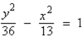 <strong>Find the standard form of the equation of the hyperbola with the given characteristics. vertices: foci: </strong> A) B) C) D) E)