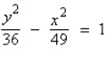 <strong>Find the standard form of the equation of the hyperbola with the given characteristics. vertices: foci: </strong> A) B) C) D) E)