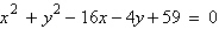 <strong>Write the equation of the circle in standard form. </strong> A) B) C) D) E)
