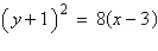 <strong>Give the standard form of the equation of the parabola with the given characteristics. vertex: (-3, 1) focus: (-1, 1)</strong> A) B) C) D) E)