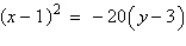 <strong>Give the standard form of the equation of the parabola with the given characteristics. vertex: (-1, -3) directrix: </strong> A) B) C) D) E)