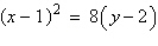 <strong>Give the standard form of the equation of the parabola with the given characteristics. focus: (-1, 0) directrix: </strong> A) B) C) D) E)