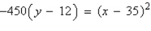 <strong>The path of a rock released from a catapult is modeled by . The coordinates x and y are measured in feet, with x = 0 corresponding to the position from which the ball was thrown. Find the highest point and range of the trajectory. Hint: The highest point is the y value of the vertex of the parabola, and the range is the positive x value where y = 0.</strong> A) highest point: 12 ft range: 140 ft B) highest point: 35 ft range: 140 ft C) highest point: 12 ft range: 35 ft D) highest point: 12 ft range: ft E) highest point: 35 ft range: 70 ft