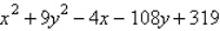 Find the center and vertices of the ellipse.   = 0