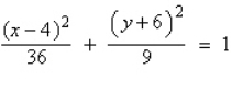 <strong>Find the standard form of the equation of the ellipse with the given characteristics. vertices: minor axis of length: 6</strong> A) B) C) D) E)