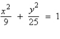 <strong>Find the standard form of the equation of the ellipse with vertices and eccentricity .</strong> A) B) C) D) E)