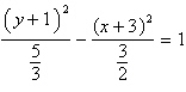 <strong>Identify the conic by writing the equation in standard form. </strong> A) ; hyperbola B) ; hyperbola C) ; ellipse D) ; hyperbola E) ; ellipse
