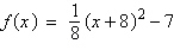 <strong>Write the quadratic function in standard form.</strong> A) B) C) D) E)
