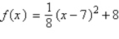 <strong>Write the quadratic function in standard form.</strong> A) B) C) D) E)