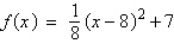 <strong>Write the quadratic function in standard form.</strong> A) B) C) D) E)