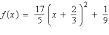 <strong>Write the standard form of the equation of the parabola that has a vertex at and passes through the point .</strong> A) B) C) D) E)