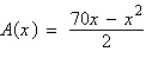 <strong>A Norman window has the shape of a rectangle surmounted by a semicircle as in the figure below. If the perimeter of the window is , express the area, A, as a function of the width, x, of the window. </strong> A) B) C) D) E)