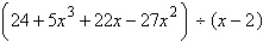 <strong>Use synthetic division to divide. </strong> A) B) C) D) E)