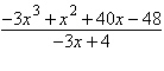 <strong>Simplify the rational expression, , by using long division or synthetic division.</strong> A) B) C) D) E)