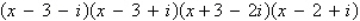<strong>Write as a product of linear factors.</strong> A) B) C) D) E)