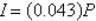 <strong>The simple interest on an investment is directly proportional to the amount of the investment. By investing $7750 in a certain certificate of deposit, you obtained an interest payment of $372.00 after 1 year. Determine a mathematical model that gives the interest, I , for this CD after 1 year in terms of the amount invested, P.</strong> A) B) C) D) E)