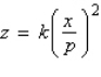 <strong>Find a mathematical model for the verbal statement: z varies directly as the square of x and inversely as p.</strong> A) B) C) D) E)
