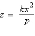 <strong>Find a mathematical model for the verbal statement: z varies directly as the square of x and inversely as p.</strong> A) B) C) D) E)