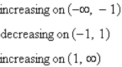 <strong>Use a graphing utility to graph the function and visually determine the intervals over which the function is increasing, decreasing, or constant. </strong> A) B) C) D) E)