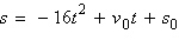 <strong>Use the position equation to write a function that represents the situation and give the average velocity of the object from time t<sub>1</sub> to time t<sub>2</sub>. An object is thrown upward from a height of 174 feet at a velocity of 1 feet per second. T<sub>1</sub> = 1, t<sub>2</sub> = 5</strong> A) B) C) D) E)