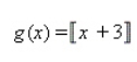 <strong>Which function does the graph represent? </strong> A) g(x) = B) C) g(x) = D) g(x) = E) g(x) =