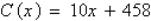 <strong>The monthly cost C of running the machinery in a factory for t hours is given by The number of hours t needed to produce x products is given by . Find the equation representing the cost C of manufacturing x products.</strong> A) B) C) D) E)